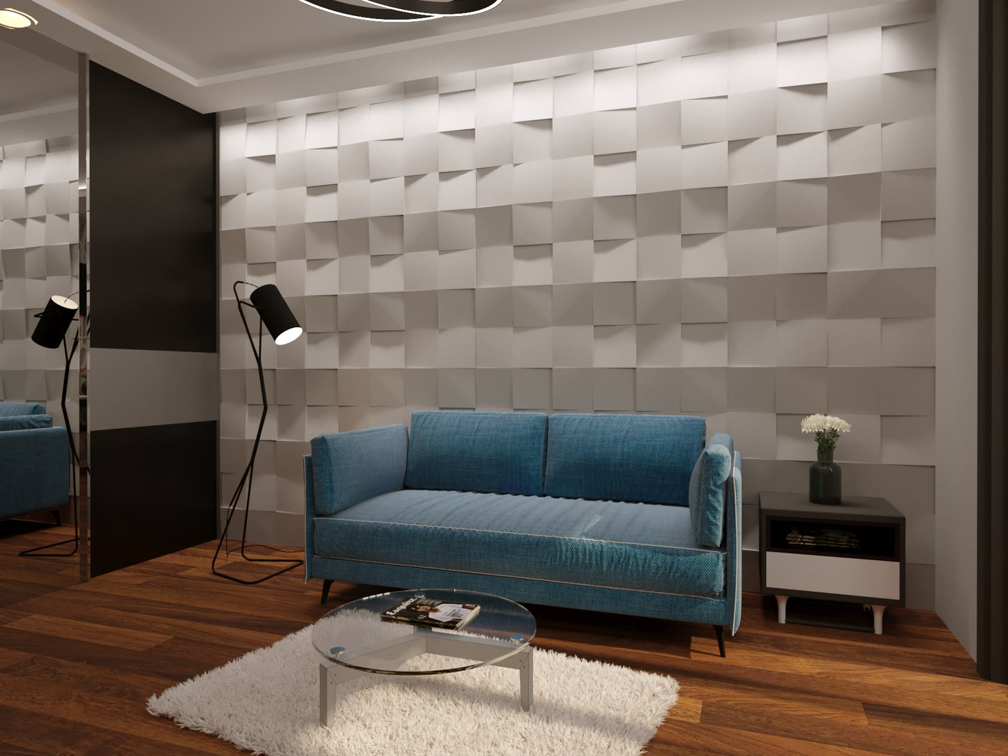 3D Wall Tiles Panel - Urban Waves 0081