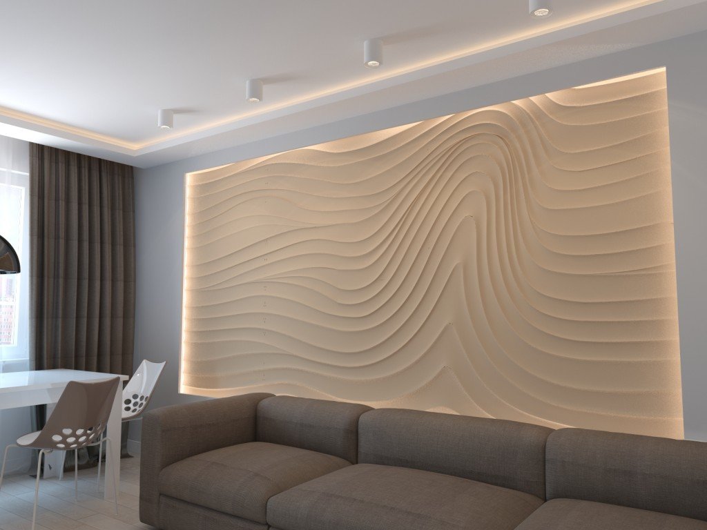 Waves 3D Wall Panel - Aqua Harmony 0077