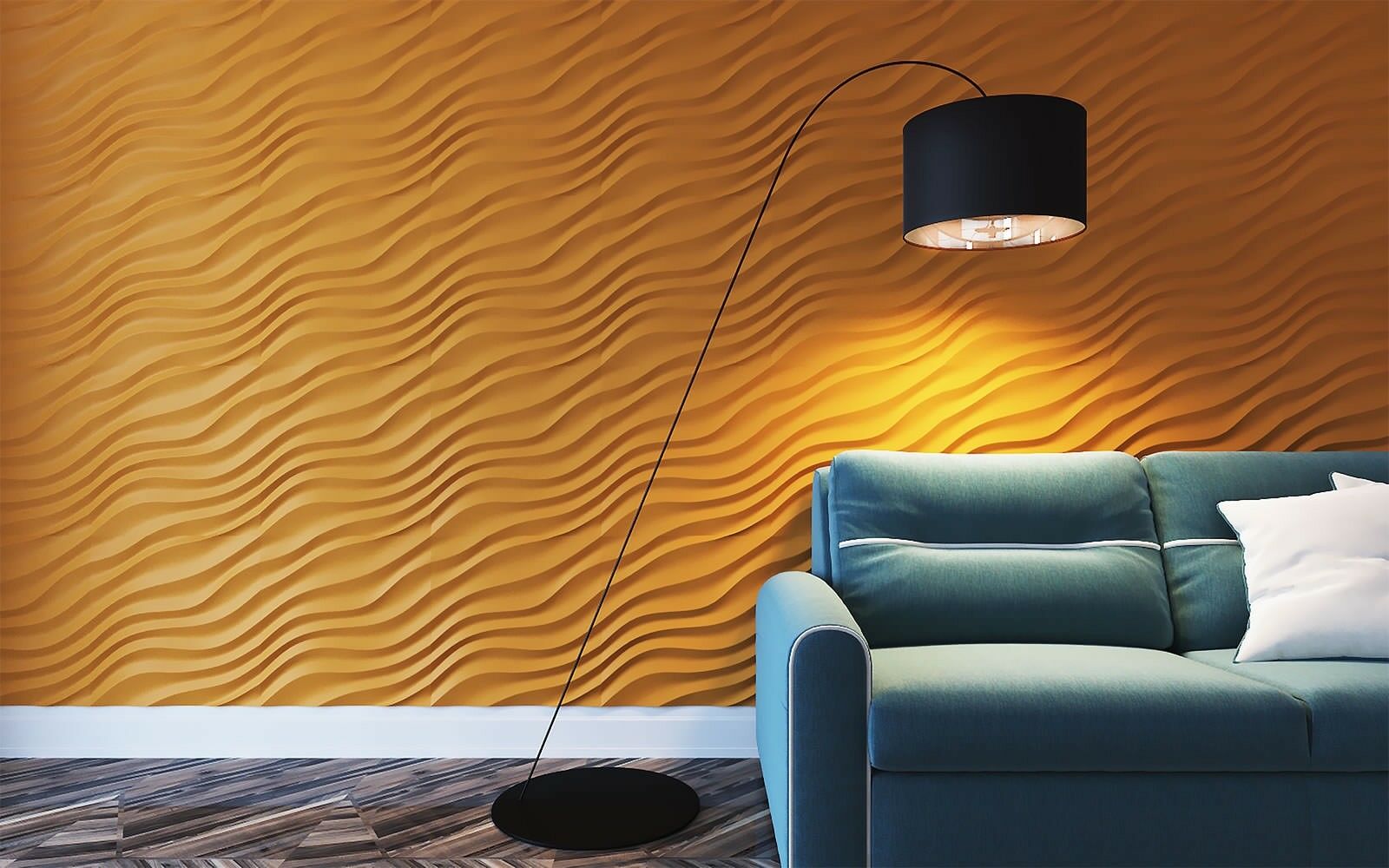 Panneau mural design 3D Waves - Petites vagues 0078