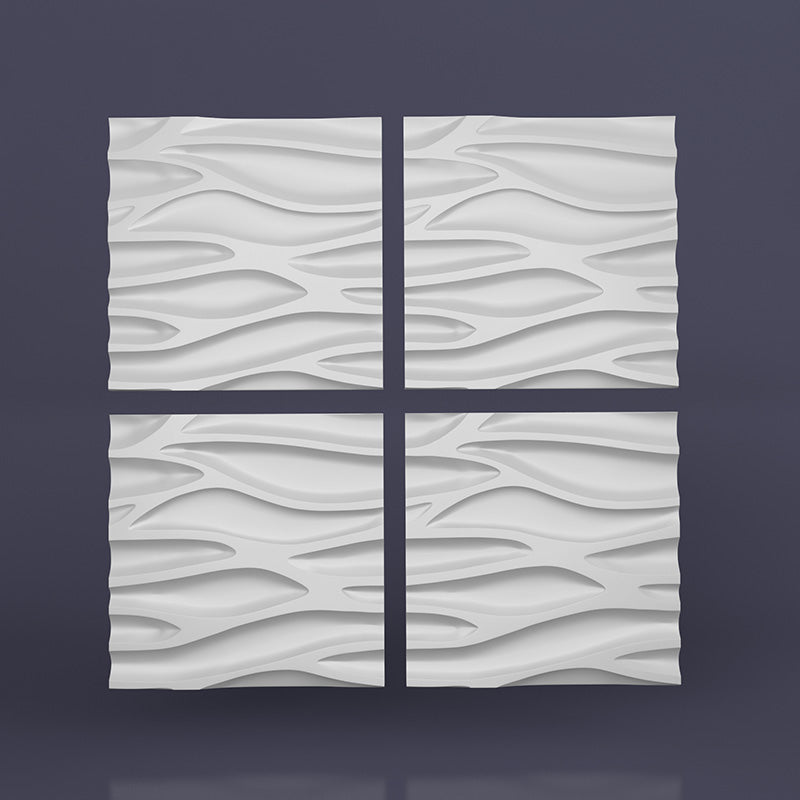 3D Waves Wall Panel - Sky Bloom 0097